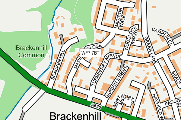 WF7 7BT map - OS OpenMap – Local (Ordnance Survey)