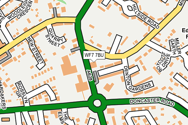WF7 7BU map - OS OpenMap – Local (Ordnance Survey)