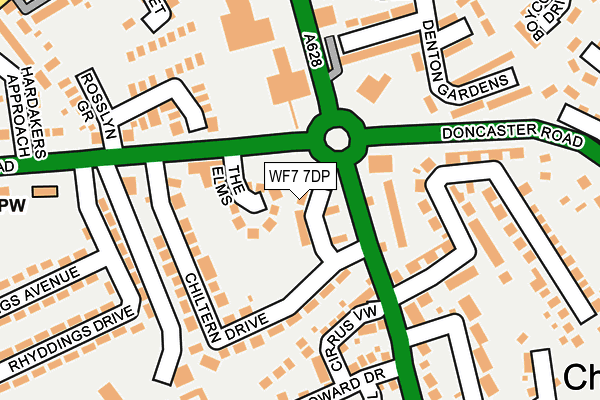 WF7 7DP map - OS OpenMap – Local (Ordnance Survey)
