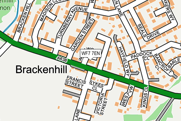 WF7 7EN map - OS OpenMap – Local (Ordnance Survey)