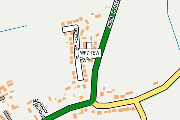 WF7 7EW map - OS OpenMap – Local (Ordnance Survey)