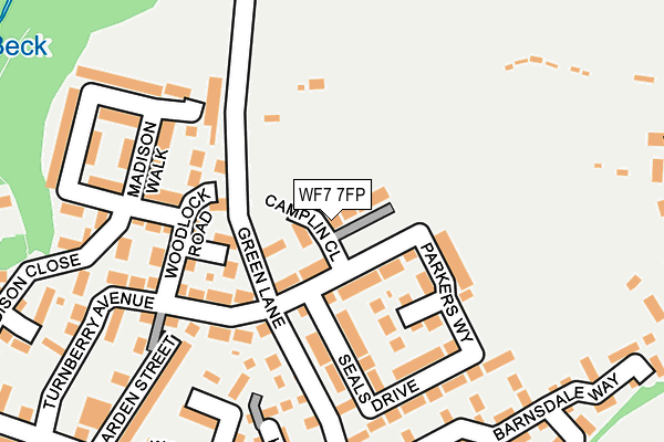 WF7 7FP map - OS OpenMap – Local (Ordnance Survey)