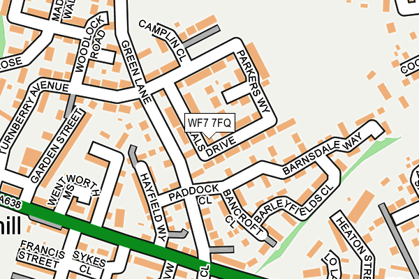 WF7 7FQ map - OS OpenMap – Local (Ordnance Survey)
