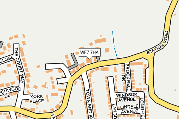 WF7 7HA map - OS OpenMap – Local (Ordnance Survey)