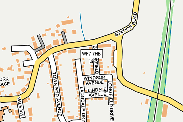 WF7 7HB map - OS OpenMap – Local (Ordnance Survey)