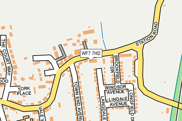 WF7 7HD map - OS OpenMap – Local (Ordnance Survey)