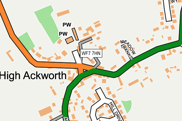 WF7 7HN map - OS OpenMap – Local (Ordnance Survey)