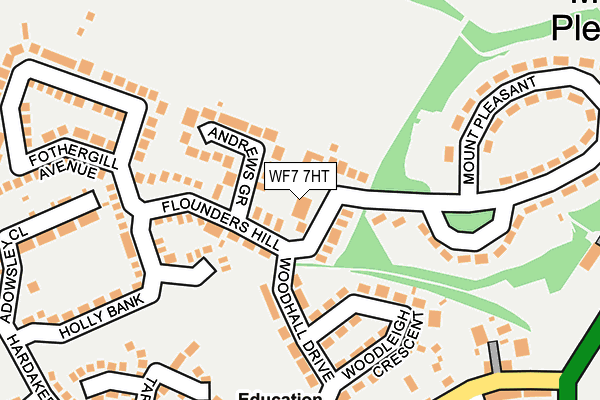 WF7 7HT map - OS OpenMap – Local (Ordnance Survey)