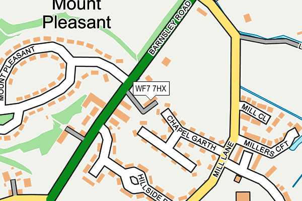 WF7 7HX map - OS OpenMap – Local (Ordnance Survey)