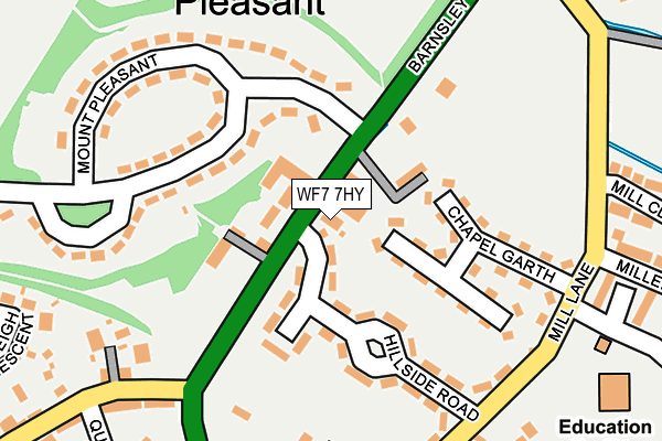 WF7 7HY map - OS OpenMap – Local (Ordnance Survey)