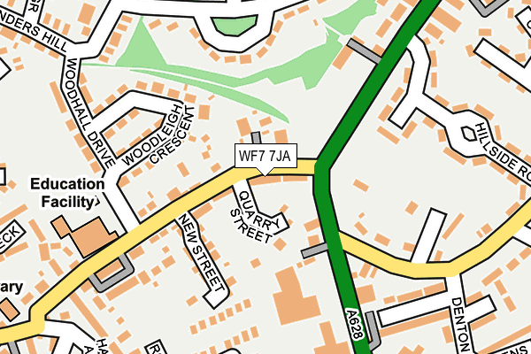 WF7 7JA map - OS OpenMap – Local (Ordnance Survey)