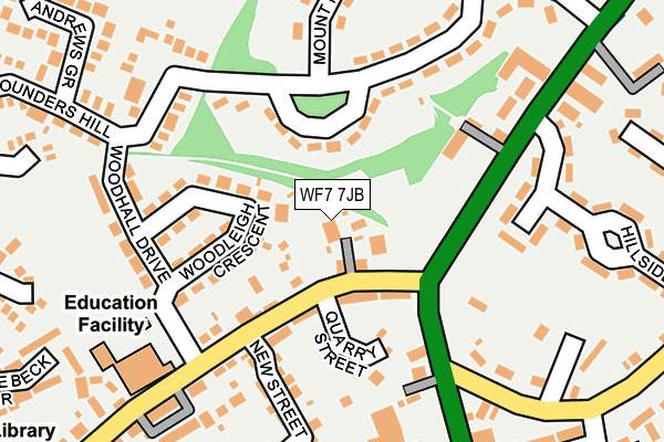 WF7 7JB map - OS OpenMap – Local (Ordnance Survey)