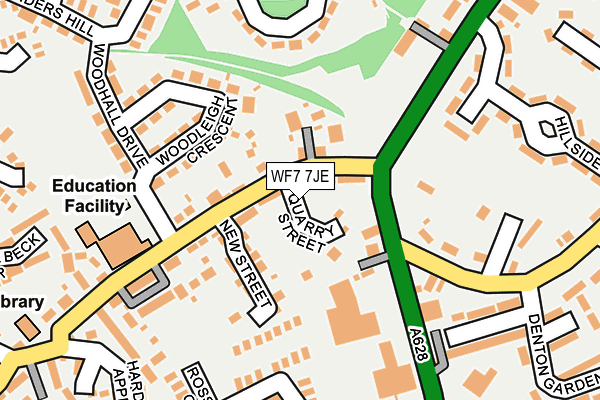 WF7 7JE map - OS OpenMap – Local (Ordnance Survey)