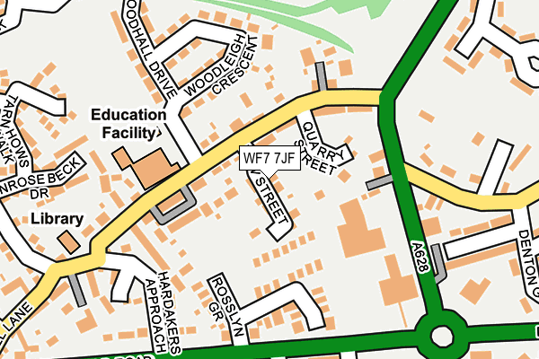 WF7 7JF map - OS OpenMap – Local (Ordnance Survey)