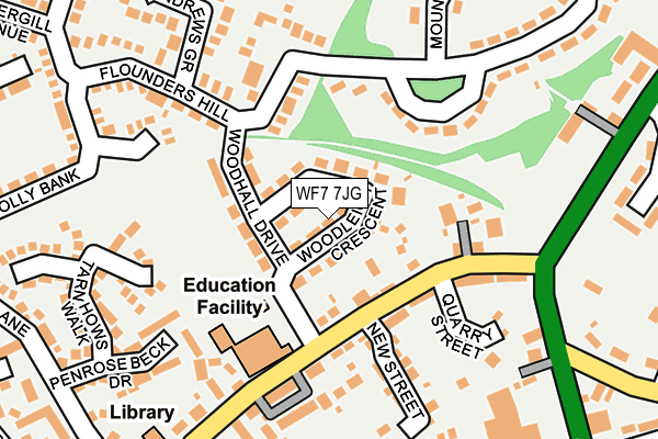 WF7 7JG map - OS OpenMap – Local (Ordnance Survey)