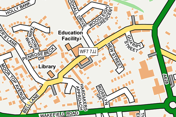 WF7 7JJ map - OS OpenMap – Local (Ordnance Survey)
