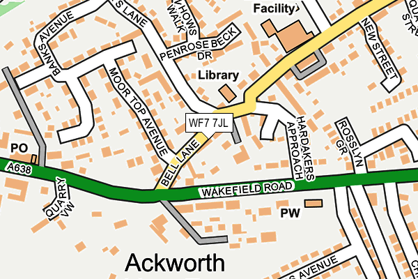 Map of M BEAUMONT (ACKWORTH) JOINERY & BUILDING SERVICES LTD at local scale