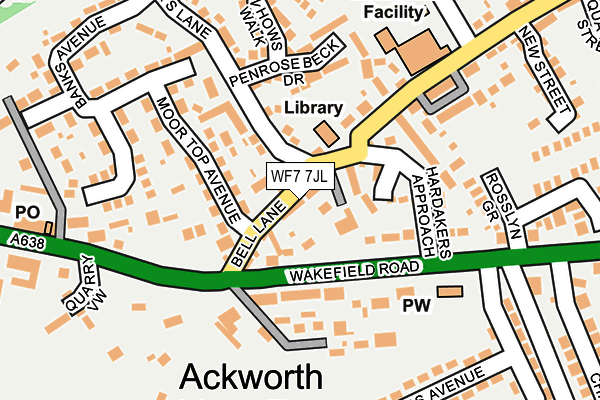 WF7 7JL map - OS OpenMap – Local (Ordnance Survey)