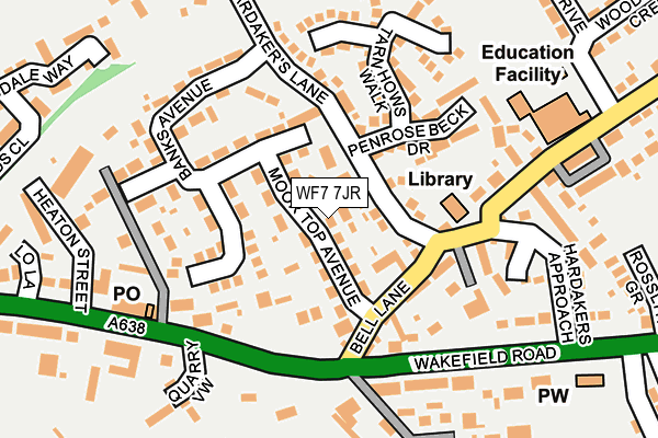 WF7 7JR map - OS OpenMap – Local (Ordnance Survey)