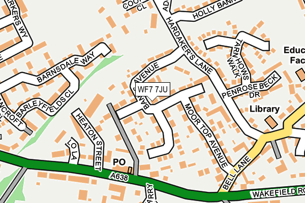 WF7 7JU map - OS OpenMap – Local (Ordnance Survey)