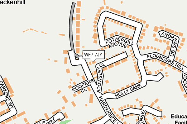 WF7 7JY map - OS OpenMap – Local (Ordnance Survey)