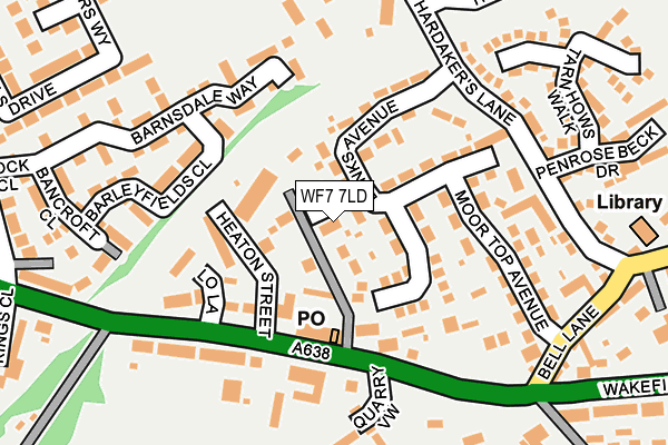 WF7 7LD map - OS OpenMap – Local (Ordnance Survey)