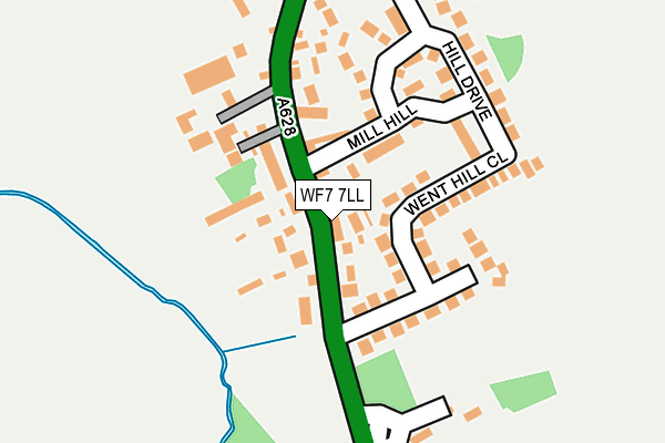 WF7 7LL map - OS OpenMap – Local (Ordnance Survey)