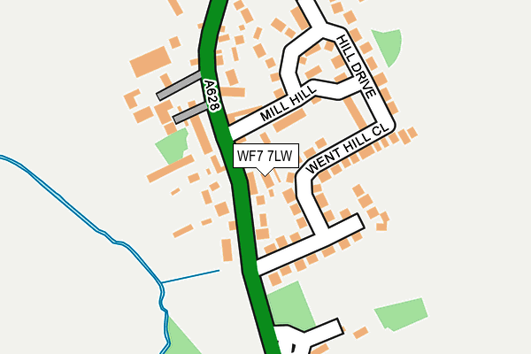 WF7 7LW map - OS OpenMap – Local (Ordnance Survey)