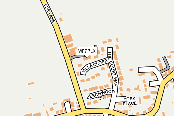 WF7 7LX map - OS OpenMap – Local (Ordnance Survey)