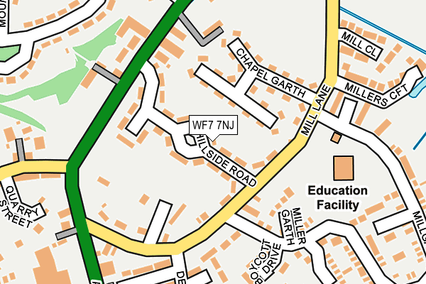 WF7 7NJ map - OS OpenMap – Local (Ordnance Survey)
