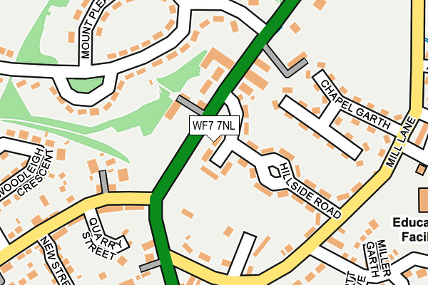 WF7 7NL map - OS OpenMap – Local (Ordnance Survey)