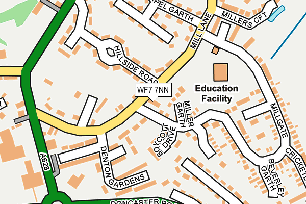 WF7 7NN map - OS OpenMap – Local (Ordnance Survey)