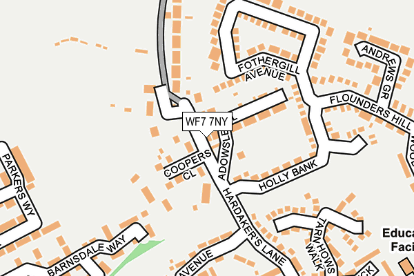 WF7 7NY map - OS OpenMap – Local (Ordnance Survey)