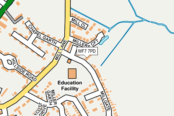 WF7 7PD map - OS OpenMap – Local (Ordnance Survey)