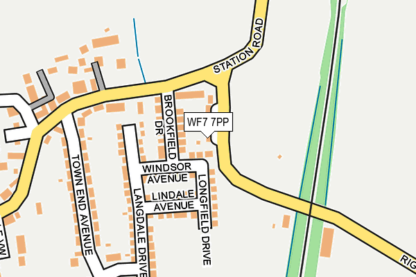 WF7 7PP map - OS OpenMap – Local (Ordnance Survey)