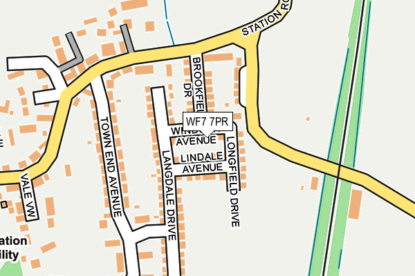 WF7 7PR map - OS OpenMap – Local (Ordnance Survey)