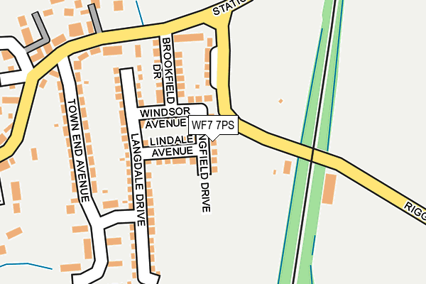 WF7 7PS map - OS OpenMap – Local (Ordnance Survey)