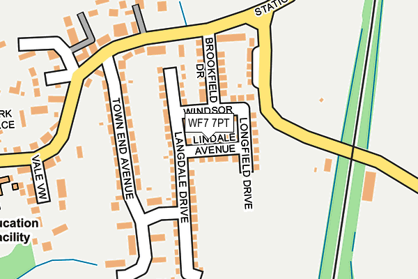 WF7 7PT map - OS OpenMap – Local (Ordnance Survey)