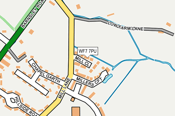 WF7 7PU map - OS OpenMap – Local (Ordnance Survey)