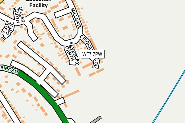 WF7 7PW map - OS OpenMap – Local (Ordnance Survey)