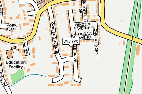 WF7 7PX map - OS OpenMap – Local (Ordnance Survey)