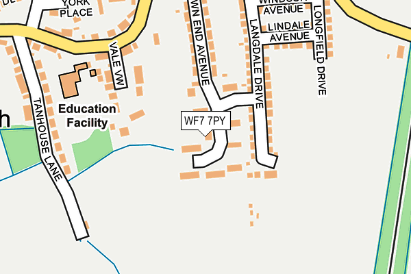 WF7 7PY map - OS OpenMap – Local (Ordnance Survey)