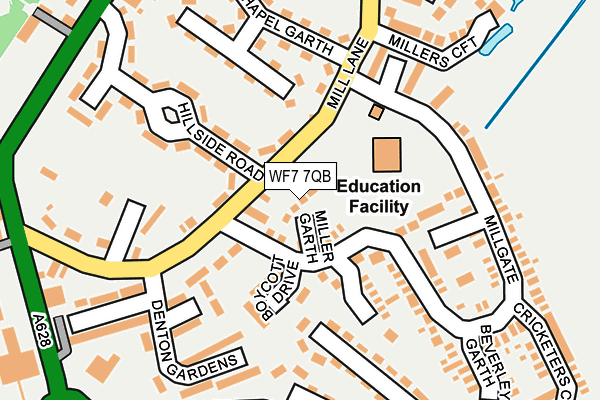 WF7 7QB map - OS OpenMap – Local (Ordnance Survey)