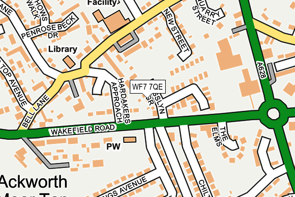 WF7 7QE map - OS OpenMap – Local (Ordnance Survey)