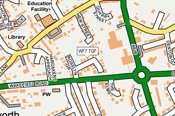 WF7 7QF map - OS OpenMap – Local (Ordnance Survey)