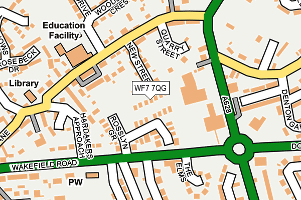 WF7 7QG map - OS OpenMap – Local (Ordnance Survey)