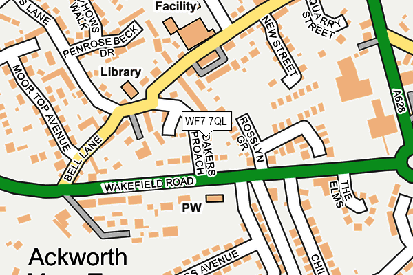 WF7 7QL map - OS OpenMap – Local (Ordnance Survey)