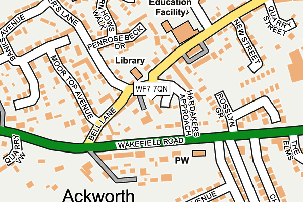 WF7 7QN map - OS OpenMap – Local (Ordnance Survey)