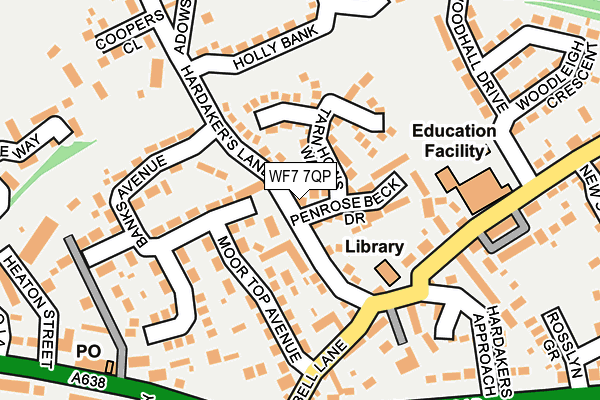 WF7 7QP map - OS OpenMap – Local (Ordnance Survey)
