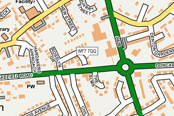 WF7 7QQ map - OS OpenMap – Local (Ordnance Survey)
